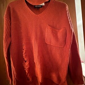 Women distressed sweater